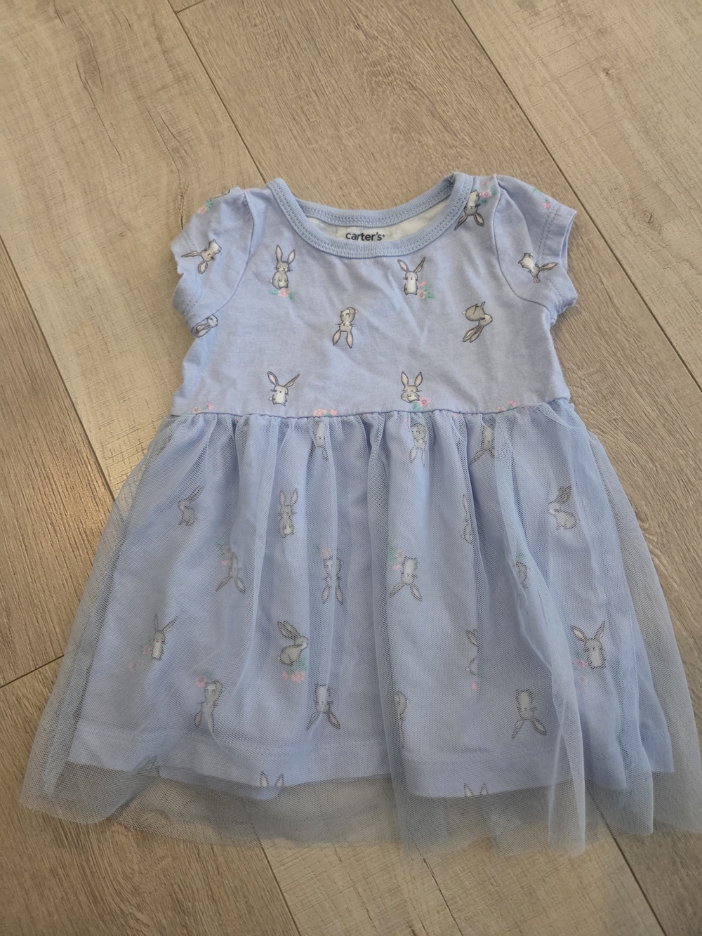 Carter's Light Blue Bunny Tulle Dress